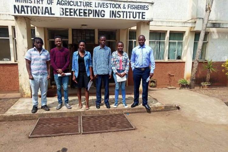 Land resource management students with their supervisor, Dr Oscar Koech (Right).